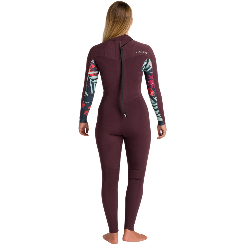 2026 C-Skins Frauen NuWave Solace 3/2mm Rückenreißverschluss Neoprenanzug C-NSO32WBZ - Rust / Rust X